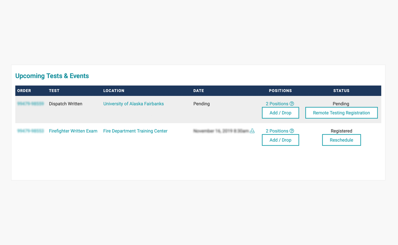 Go to your Remote Testing Registration page by going on your Dashboard and clicking on 'Remote Testing Registration'